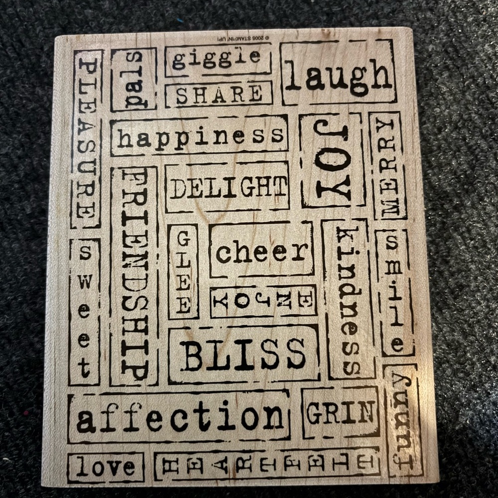 Stampin Up “word by word”
6”x5”